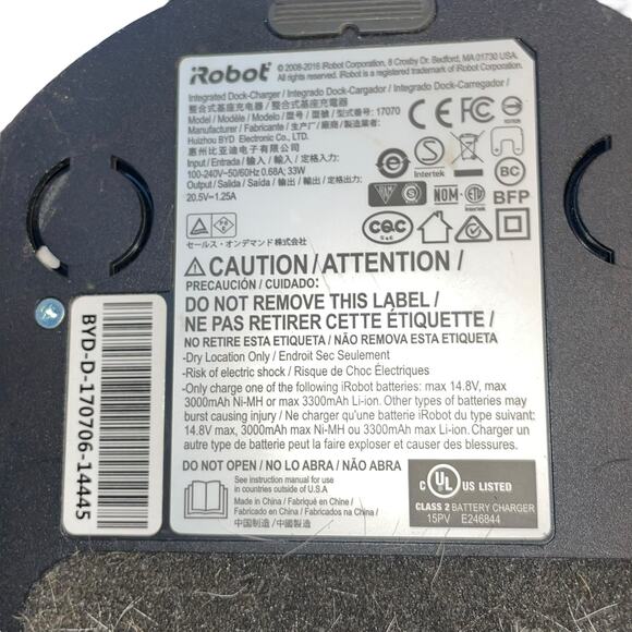 iRobot Roomba Charger OEM Model 17070 Integrated Charging Dock Home Base - Picture 9 of 10